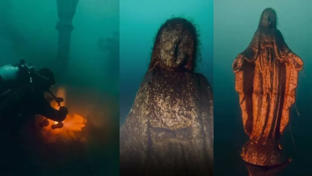 Virgen bajo el agua potrerillos