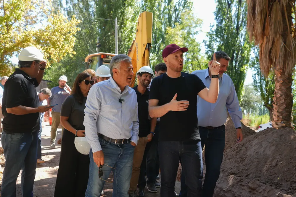 Allasino y Cornejo recorrieron los trabajos