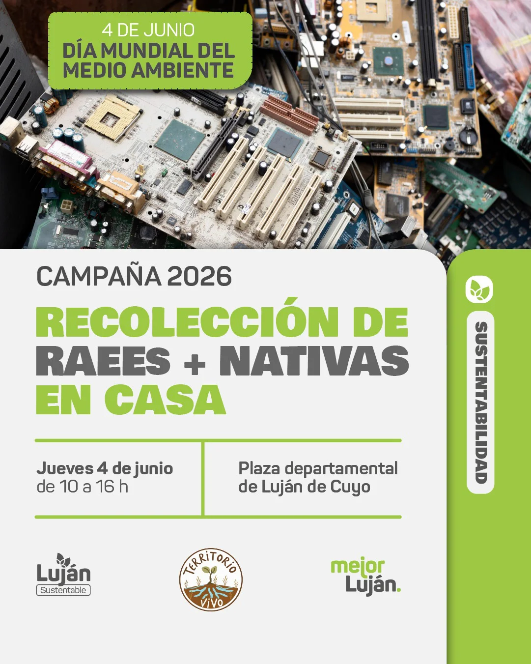 Luján impulsa una nueva campaña de reciclaje electrónico y entrega de plantas nativas (2)