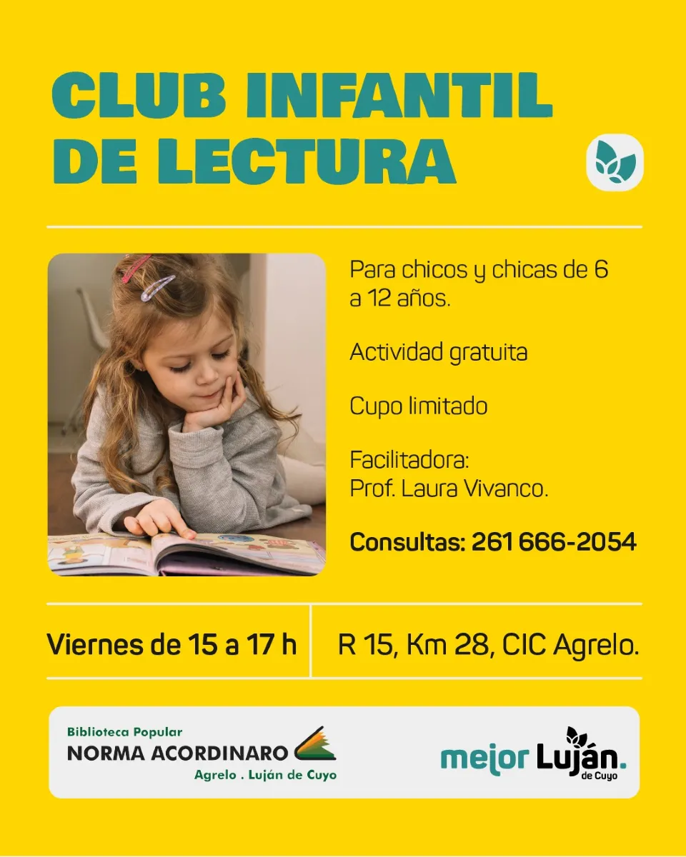 Bibliotecas - Club de Lectura InfantilDesde la Biblioteca Norma Acordinaro, creamos un espacio g